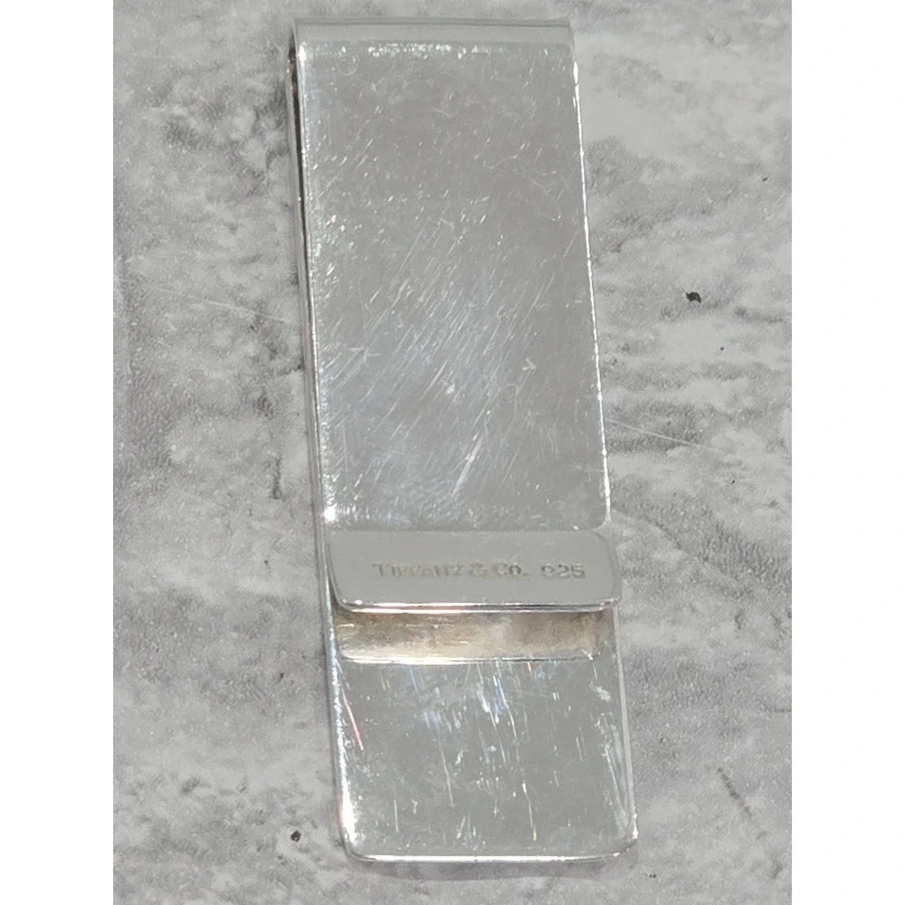 Tiffany & Co. Money Clip Sterling Silver Gift with Pouch And Box No Engravings